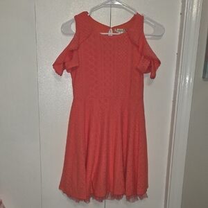 Knitworks Coral Eyelet Kids Formal Dress